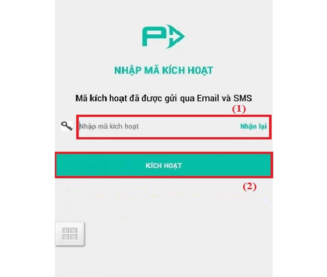 Nhập mã kích hoạt tài khoản VTCPay